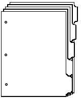 Docutech Single Reverse  3 hole Tabs